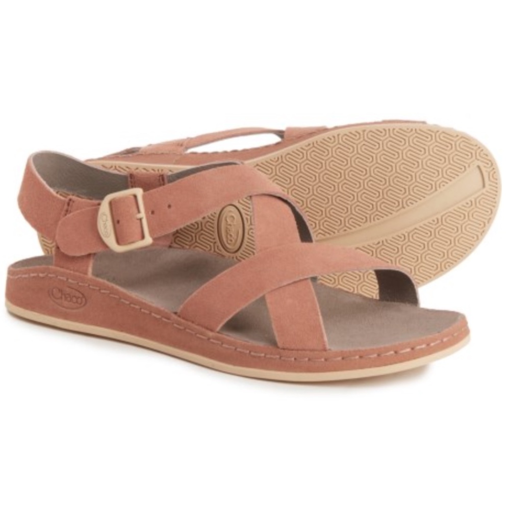 Women's Chaco Wayfarer Sandals - Suede - Clay Size 6